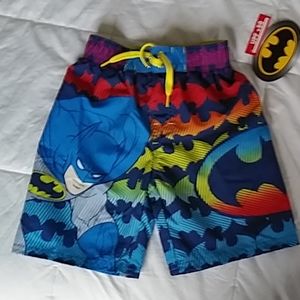Batman Size 4 Boys Swim Trunks